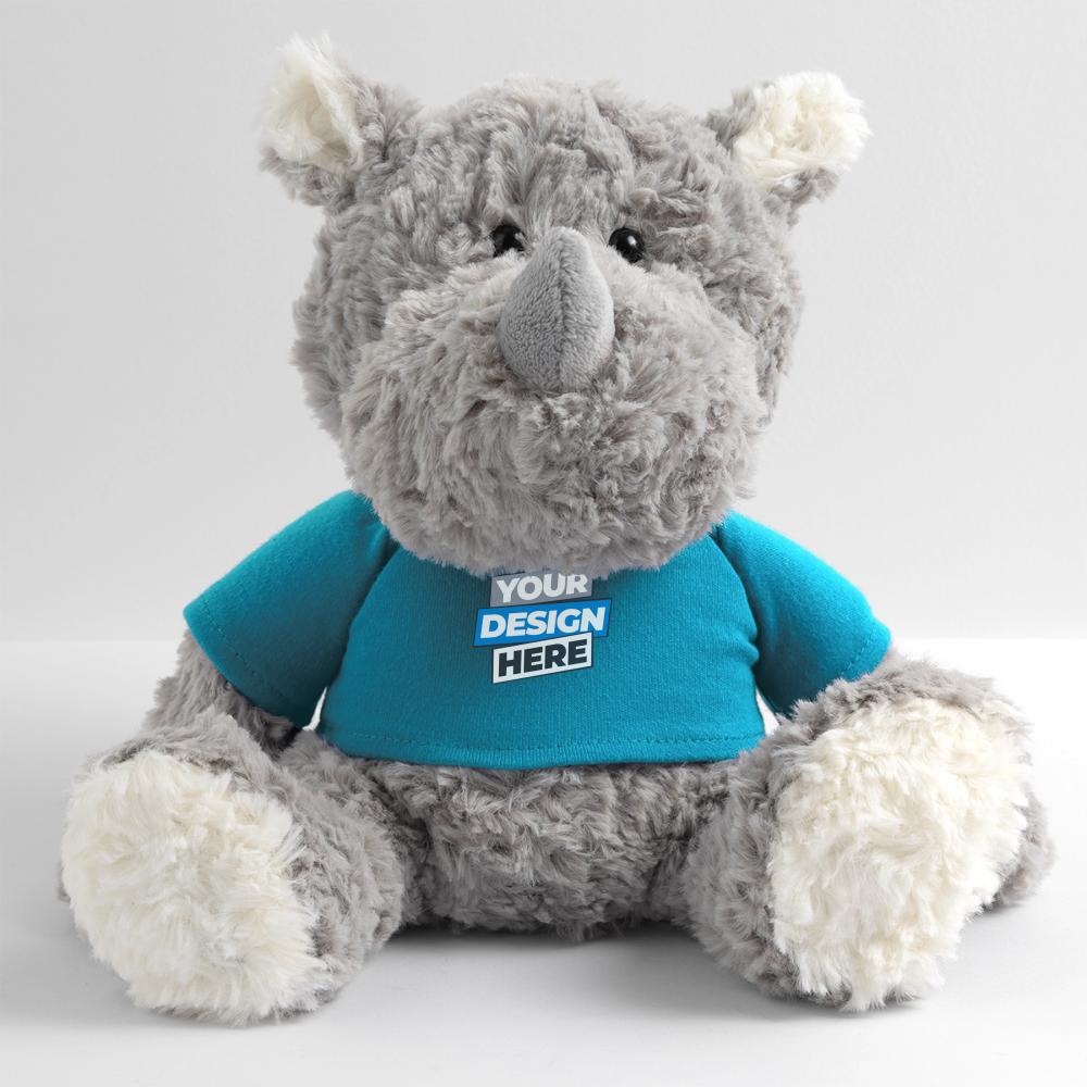 Plush Rhino Personalised Various Colours - atoll blue
