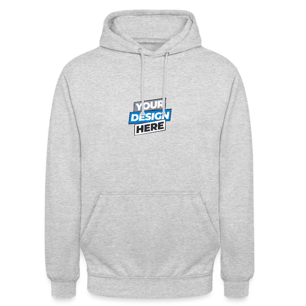 Unisex Hoodie Personalised Various Colours - light heather grey