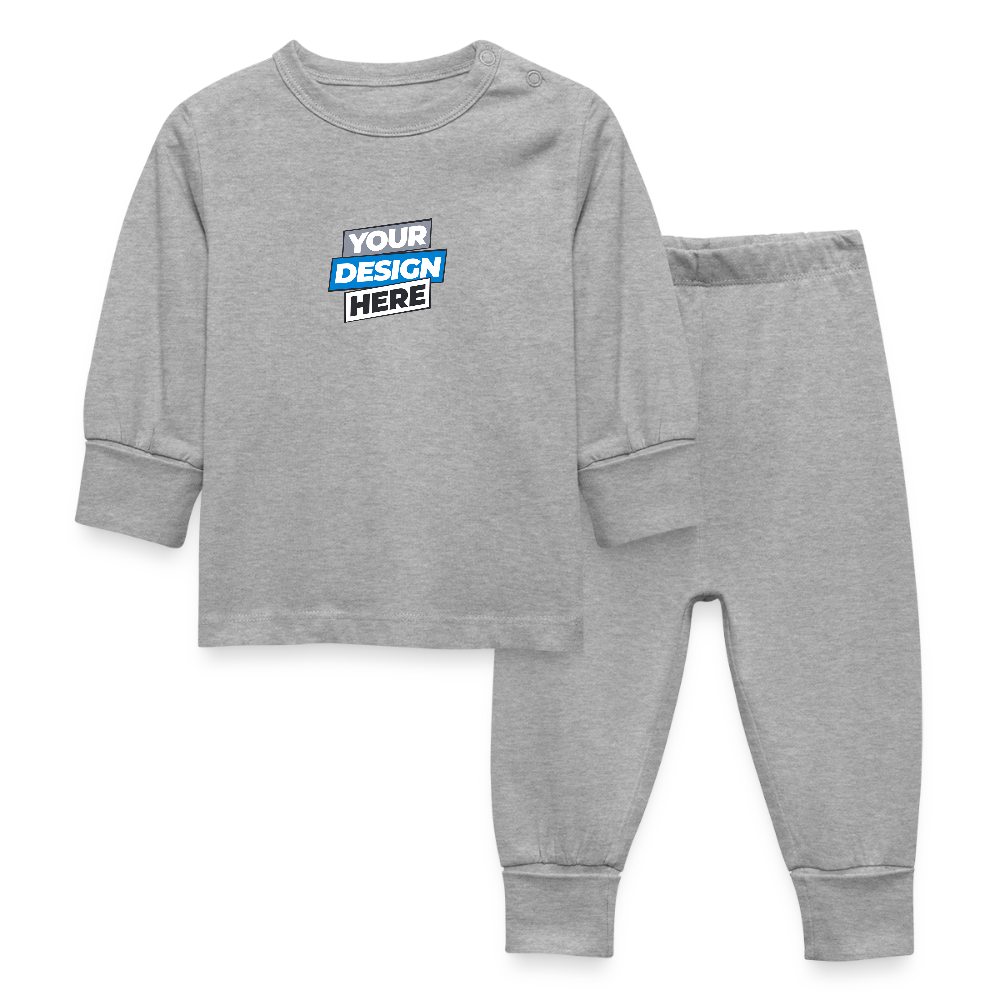 Baby Sleep Suit Personalised Various Colours - heather grey