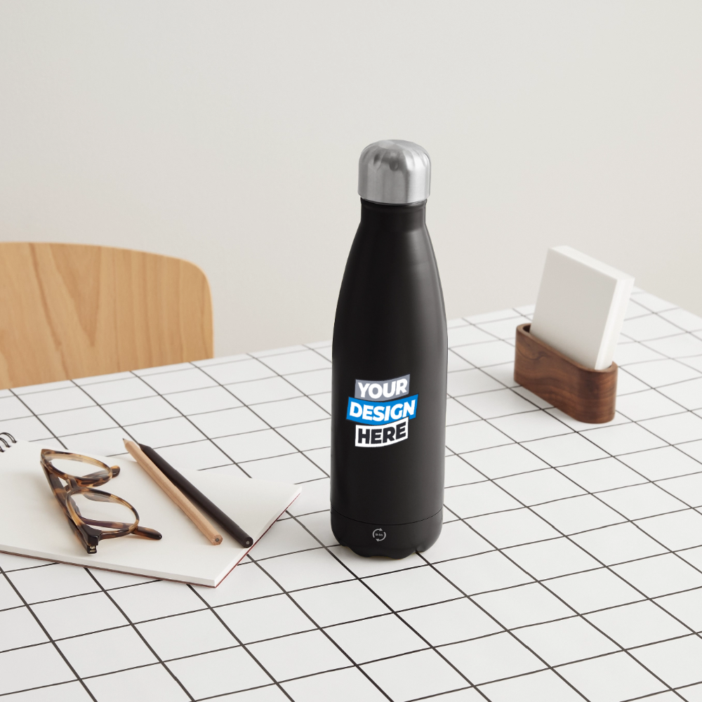 Insulated Water Bottle 500 ml Panoramic Personalised Various Colours - black