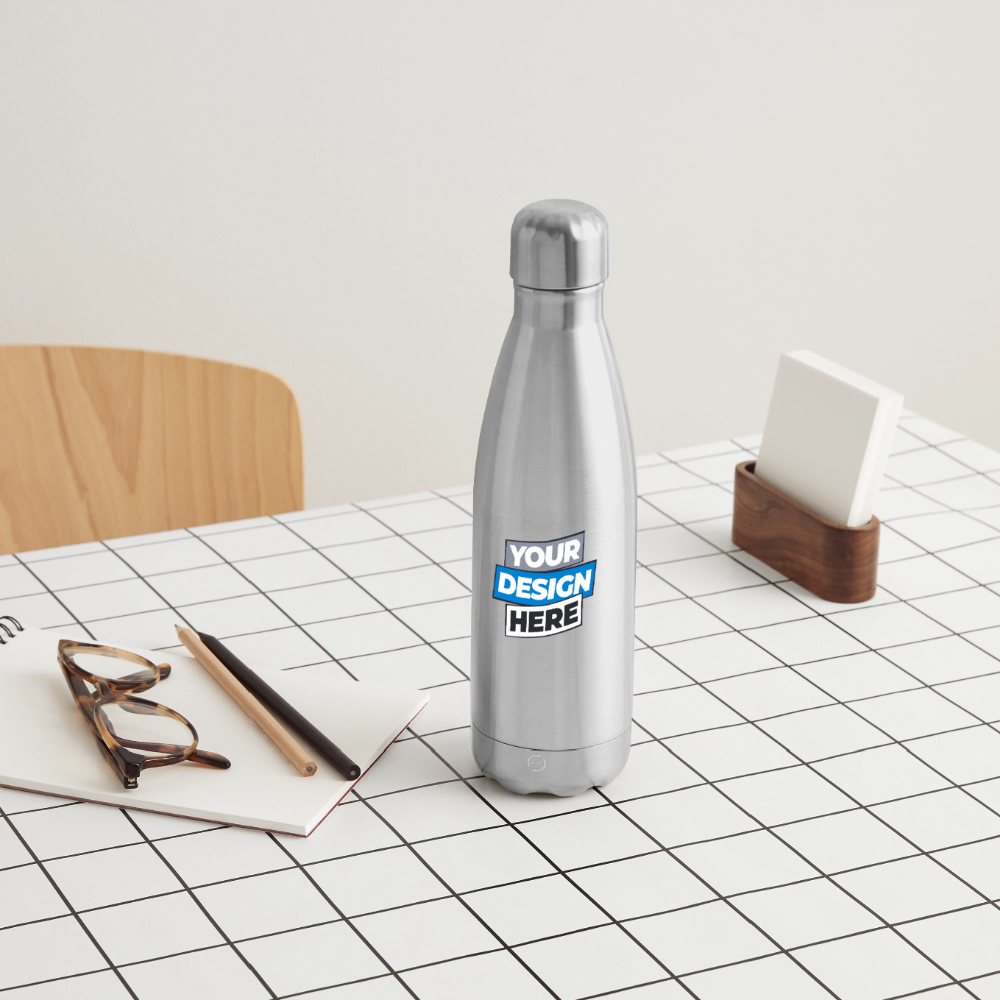 Insulated Water Bottle 500 ml Panoramic Personalised Various Colours - silver