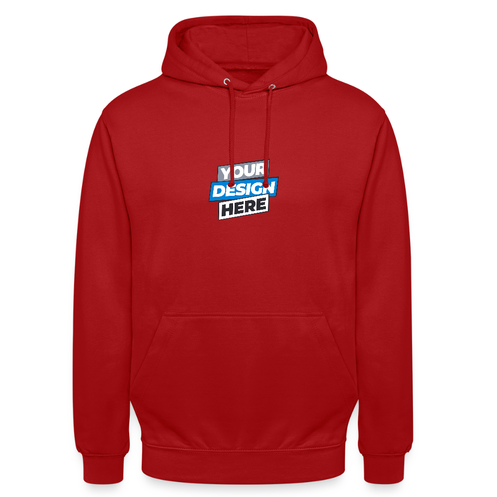 Unisex Hoodie Personalised Various Colours - red