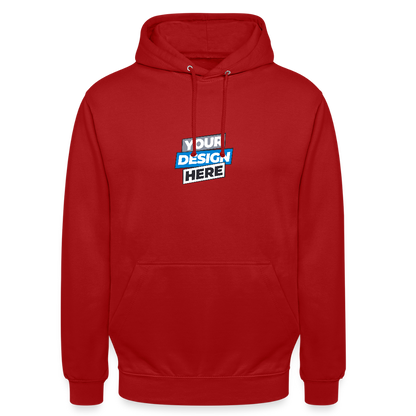 Unisex Hoodie Personalised Various Colours - red