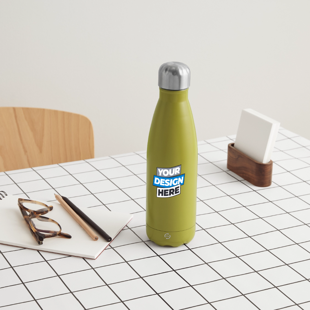 Insulated Water Bottle 500 ml Panoramic Personalised Various Colours - olive green 