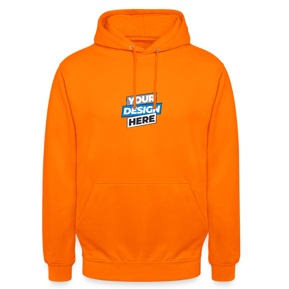 Unisex Hoodie Personalised Various Colours - orange