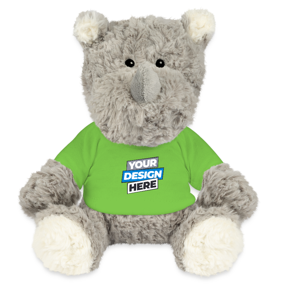 Plush Rhino Personalised Various Colours - light green
