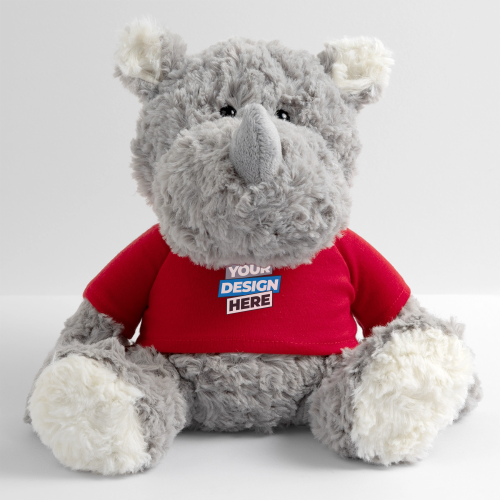Plush Rhino Personalised Various Colours - red
