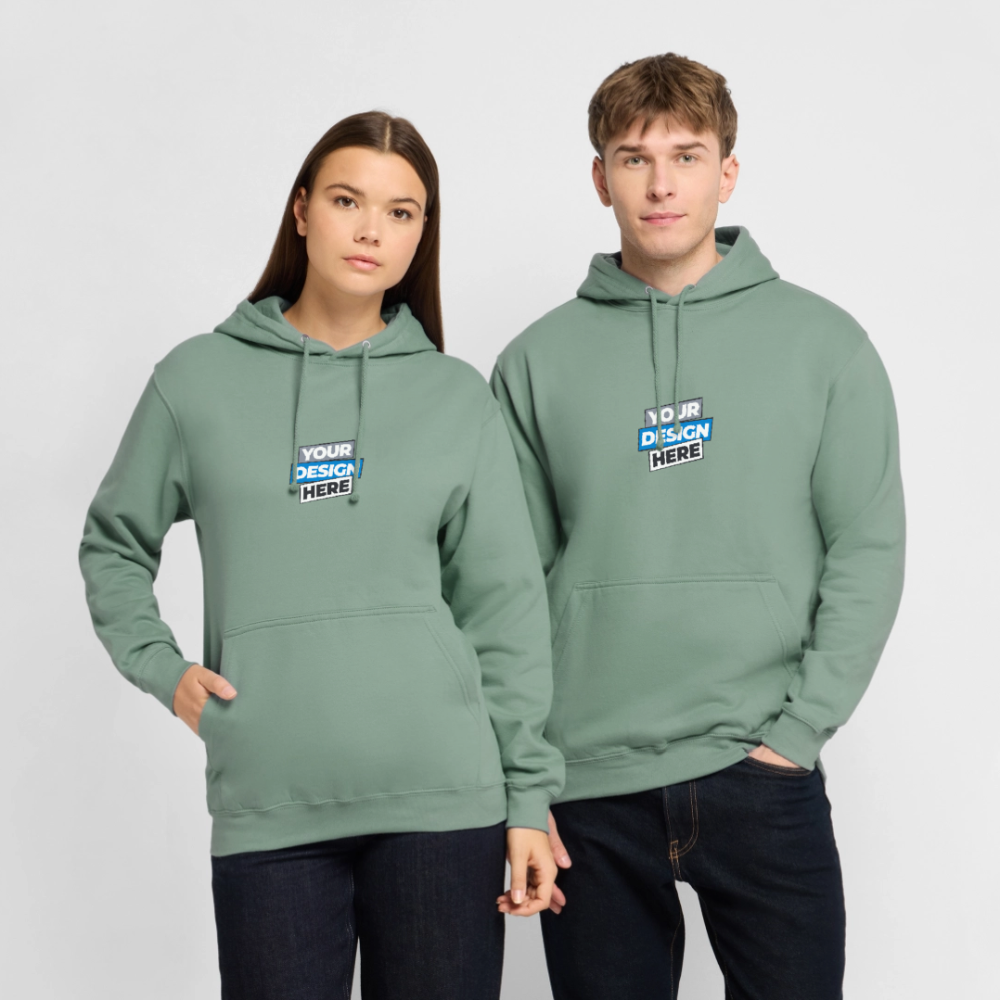 Unisex Hoodie Personalised Various Colours - steel green