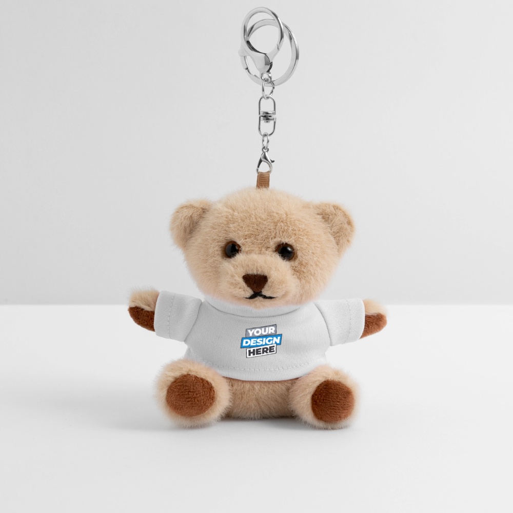 Plush Keyring Personalised Various Colours - white