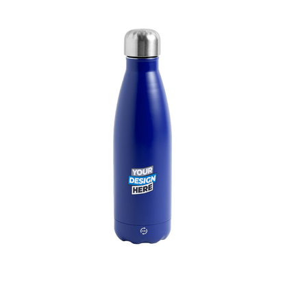 Insulated Water Bottle 500 ml Panoramic Personalised Various Colours - dark blue 