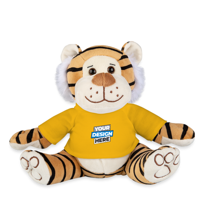 Plush Tiger Personalised Various Colours - sun yellow