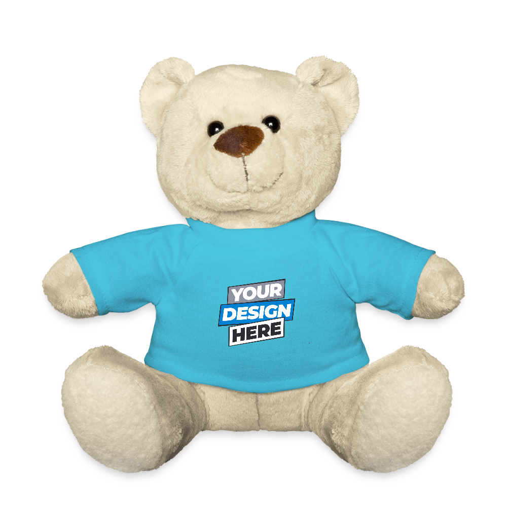 Teddy Bear Personalised Various Colours - atoll blue