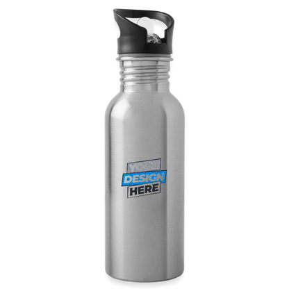 Water Bottle Personalised - silver