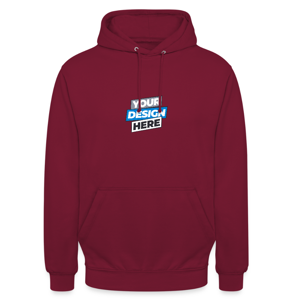 Unisex Hoodie Personalised Various Colours - bordeaux