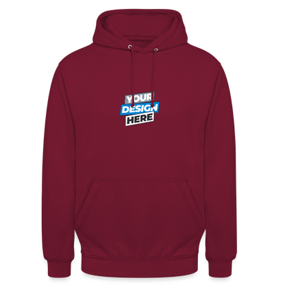 Unisex Hoodie Personalised Various Colours - bordeaux
