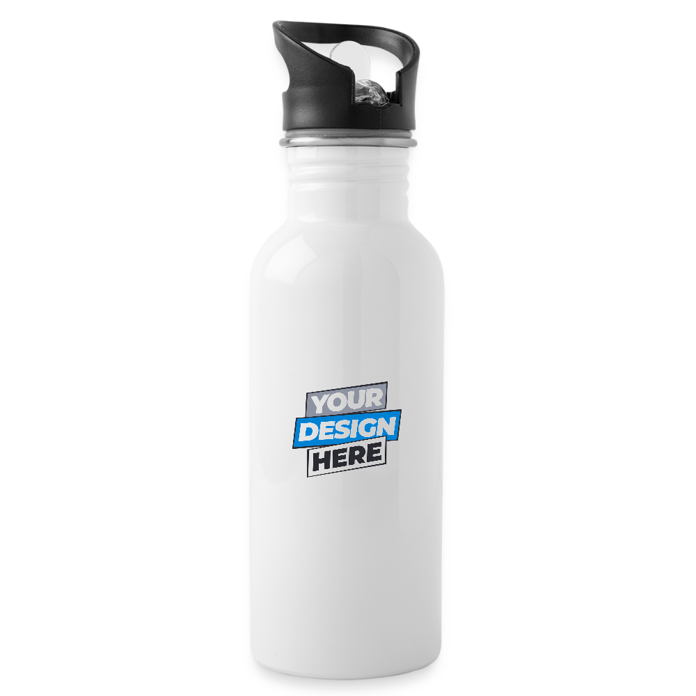 Water Bottle Personalised - white