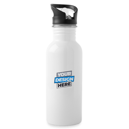 Water Bottle Personalised - white