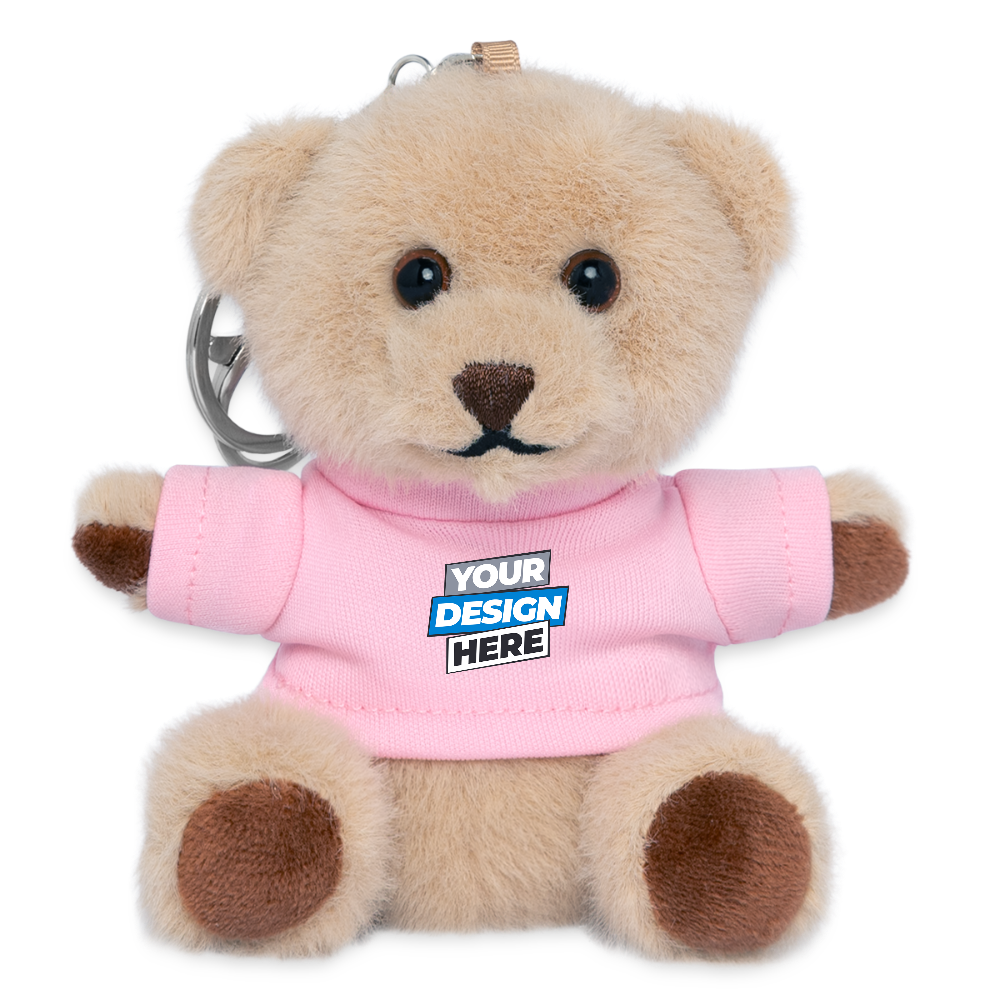 Plush Keyring Personalised Various Colours - pink