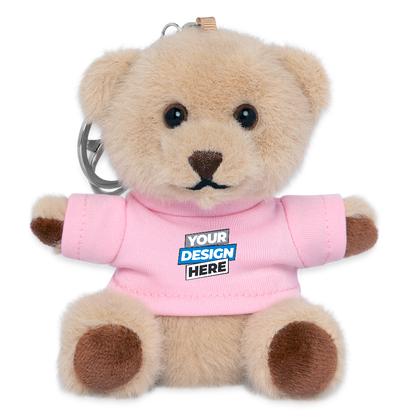 Plush Keyring Personalised Various Colours - pink