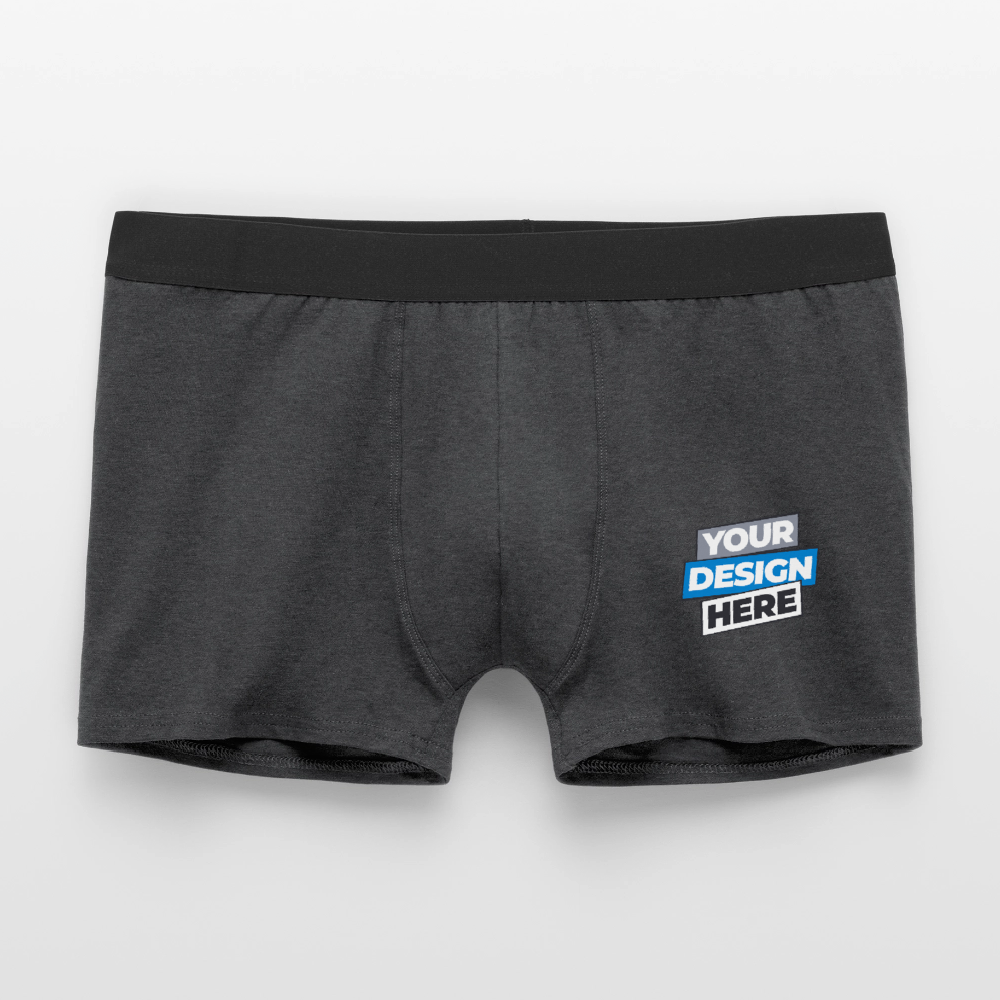 Men's Boxer Shorts Personalised Various Colours - charcoal grey