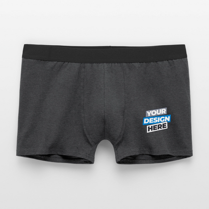 Men's Boxer Shorts Personalised Various Colours - charcoal grey