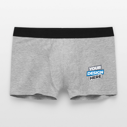 Men's Boxer Shorts Personalised Various Colours - heather grey