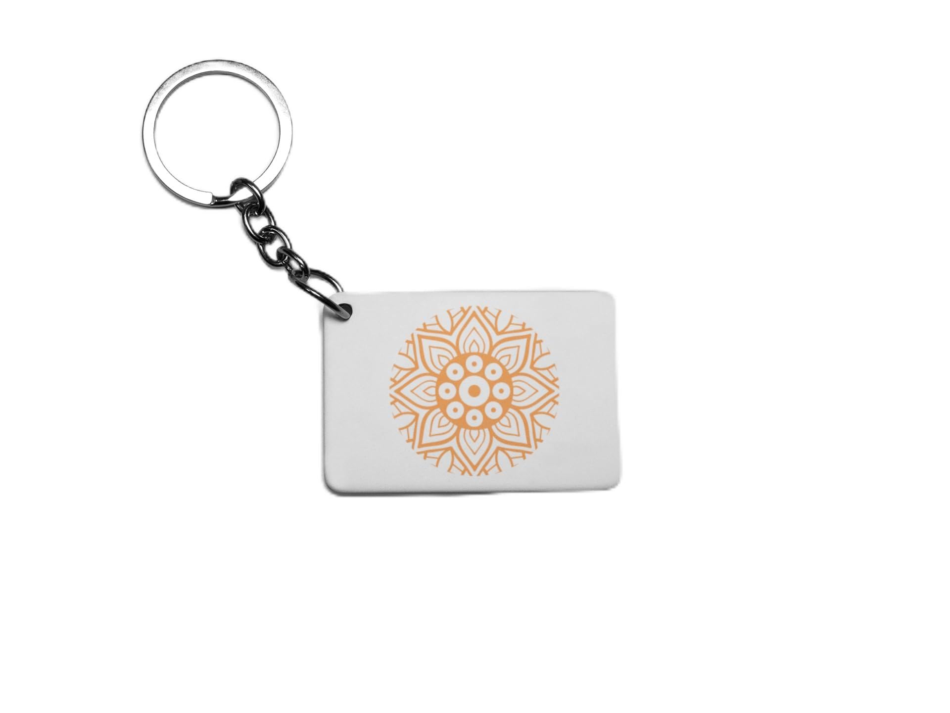 Orange Flower Key Ring