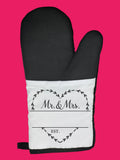 Personalised Mr & Mrs With established date Kitchen Oven Mit Present Gift Idea Chritstmas