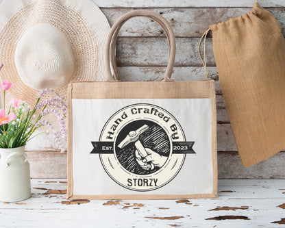 Personalised Jute Tote Bag With Your Logo