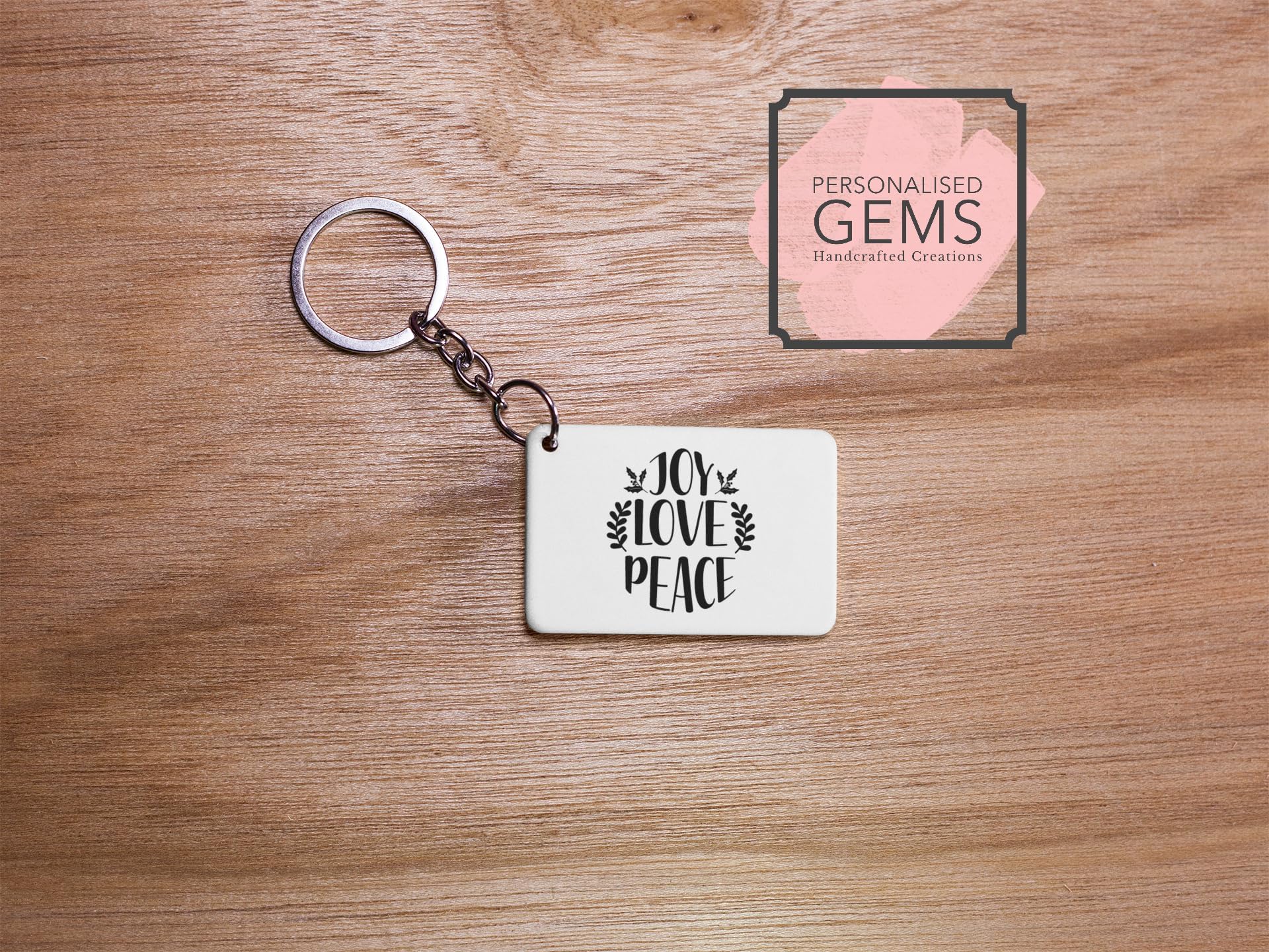 Joy Love Peace Key Ring