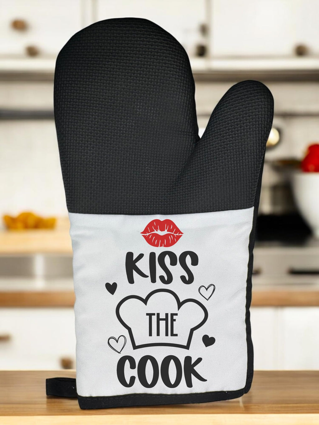 Kiss The Cook Kitchen Oven Mit Present Gift Idea Chritstmas