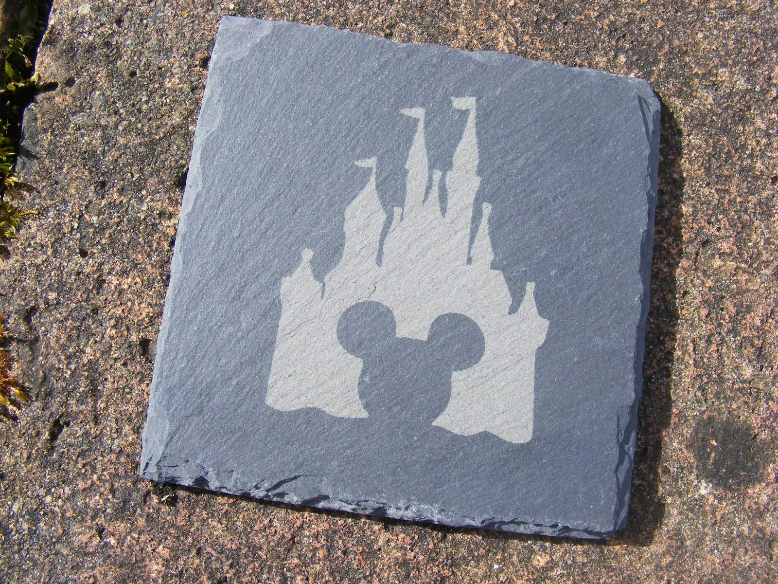 SLATE DISNEY CASTLE MICKEY MOUSE COASTERS (Set of 2)