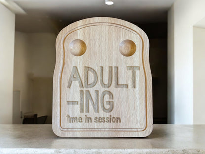 Adult-ing Time In Session Egg Board