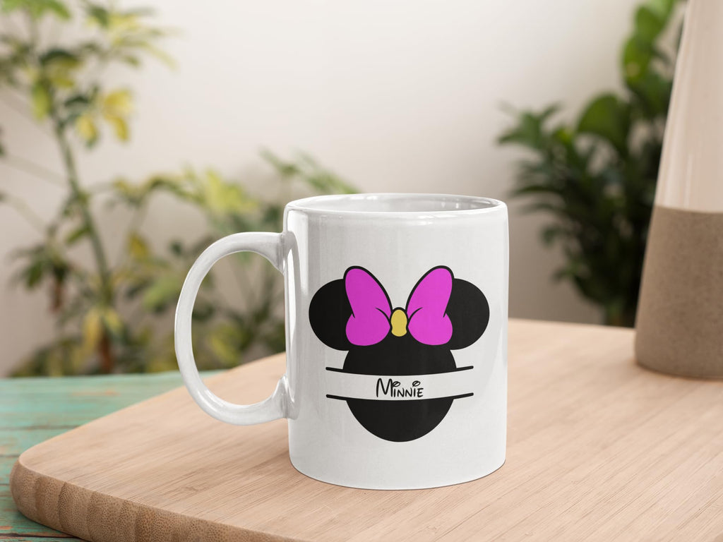 Minnie Personalised Mouse Head Purple Mug
