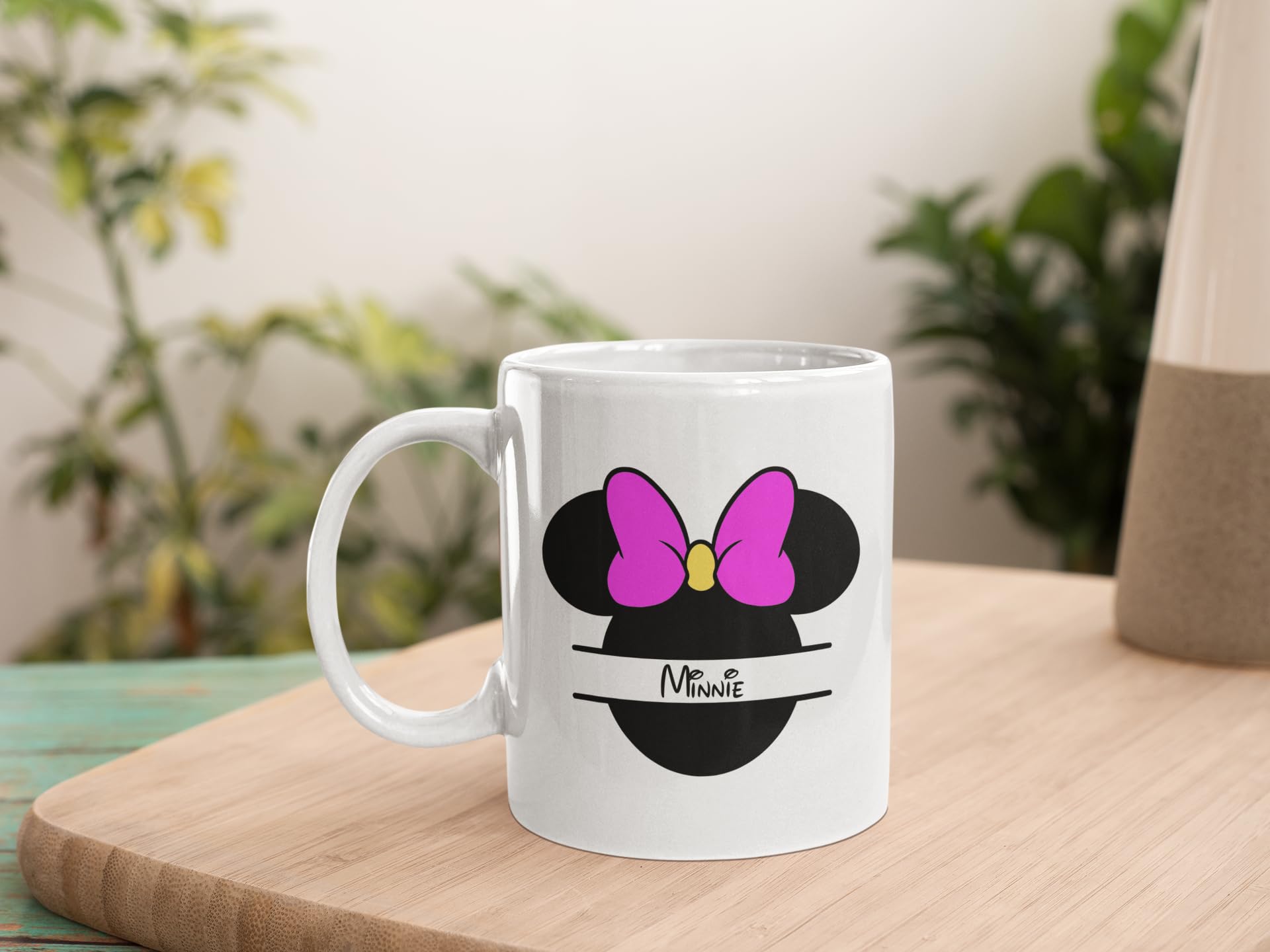 Minnie Personalised Mouse Head Purple Mug