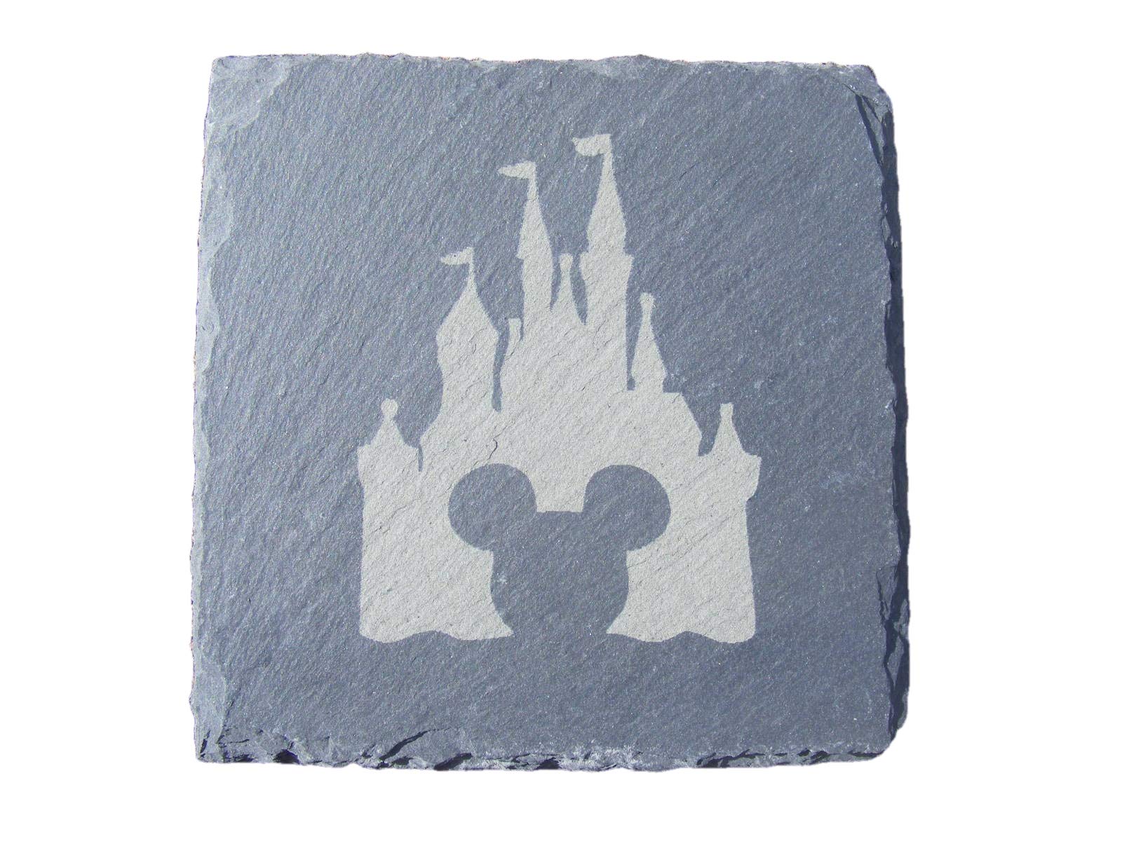 SLATE DISNEY CASTLE MICKEY MOUSE COASTERS (Set of 2)