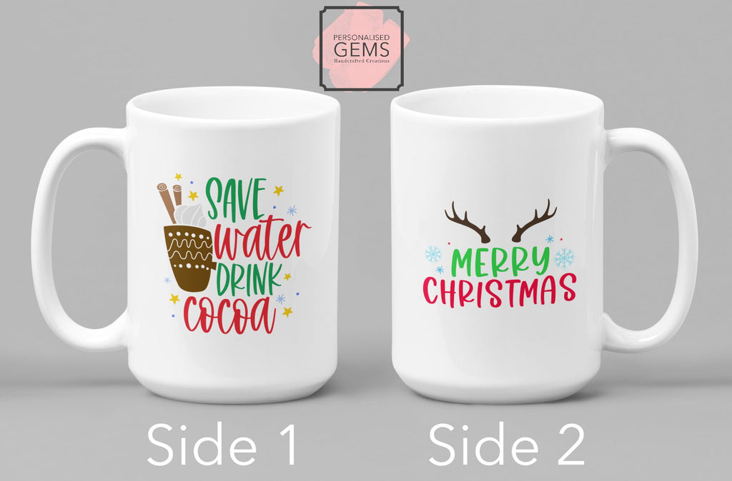 Save Water Drink Coco Merry Christmas Mug