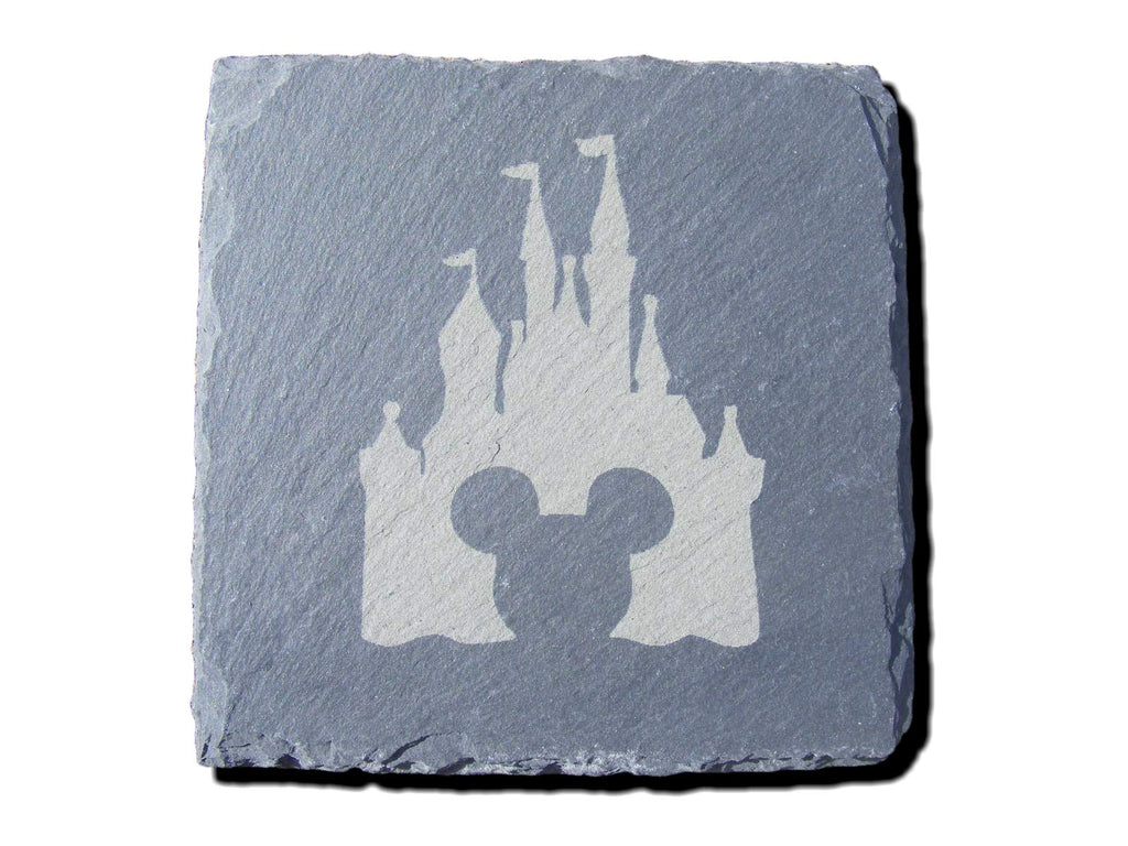 SLATE DISNEY CASTLE MICKEY MOUSE COASTERS (Set of 2)