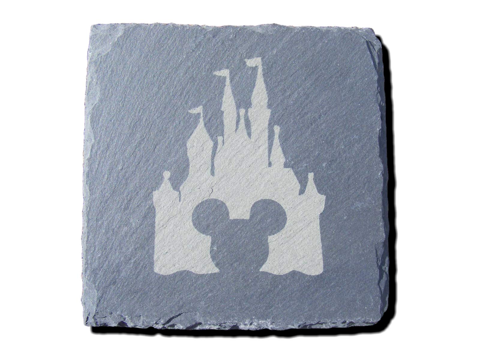 SLATE DISNEY CASTLE MICKEY MOUSE COASTERS (Set of 2)