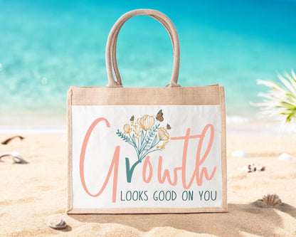 Growth Looks Good On You Jute Bag