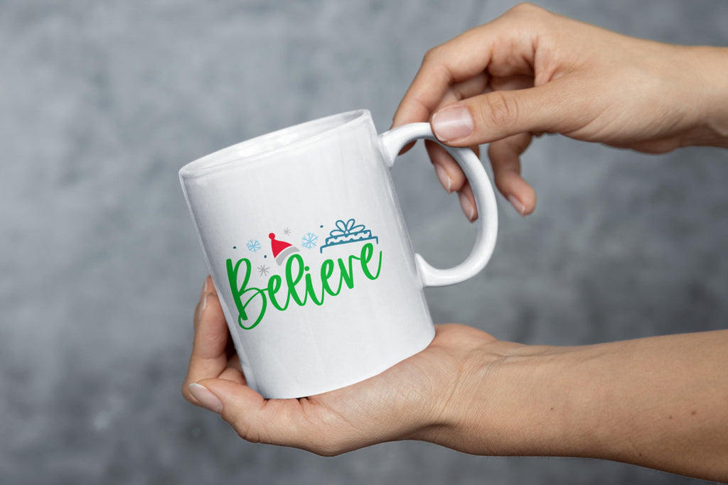 Believe Merry Christmas Mug