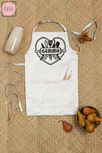 Personalised Heart Name Apron