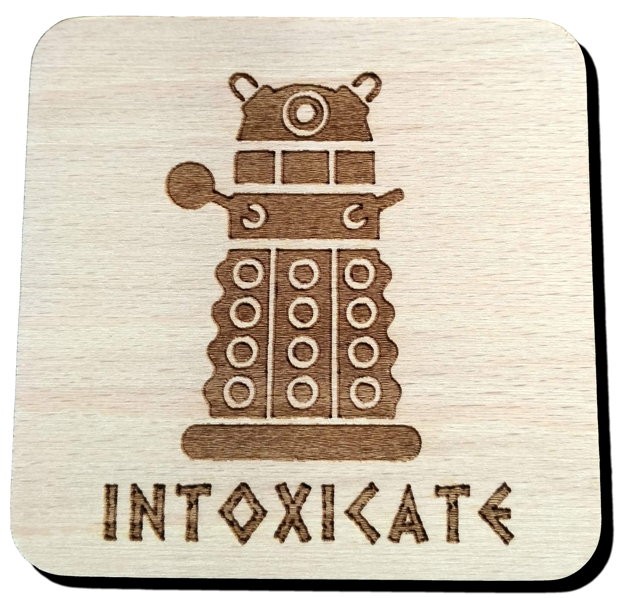 INTOXICATE DOCTOR WHO DALEK INSPIRED BEER MAT DRINK COASTER