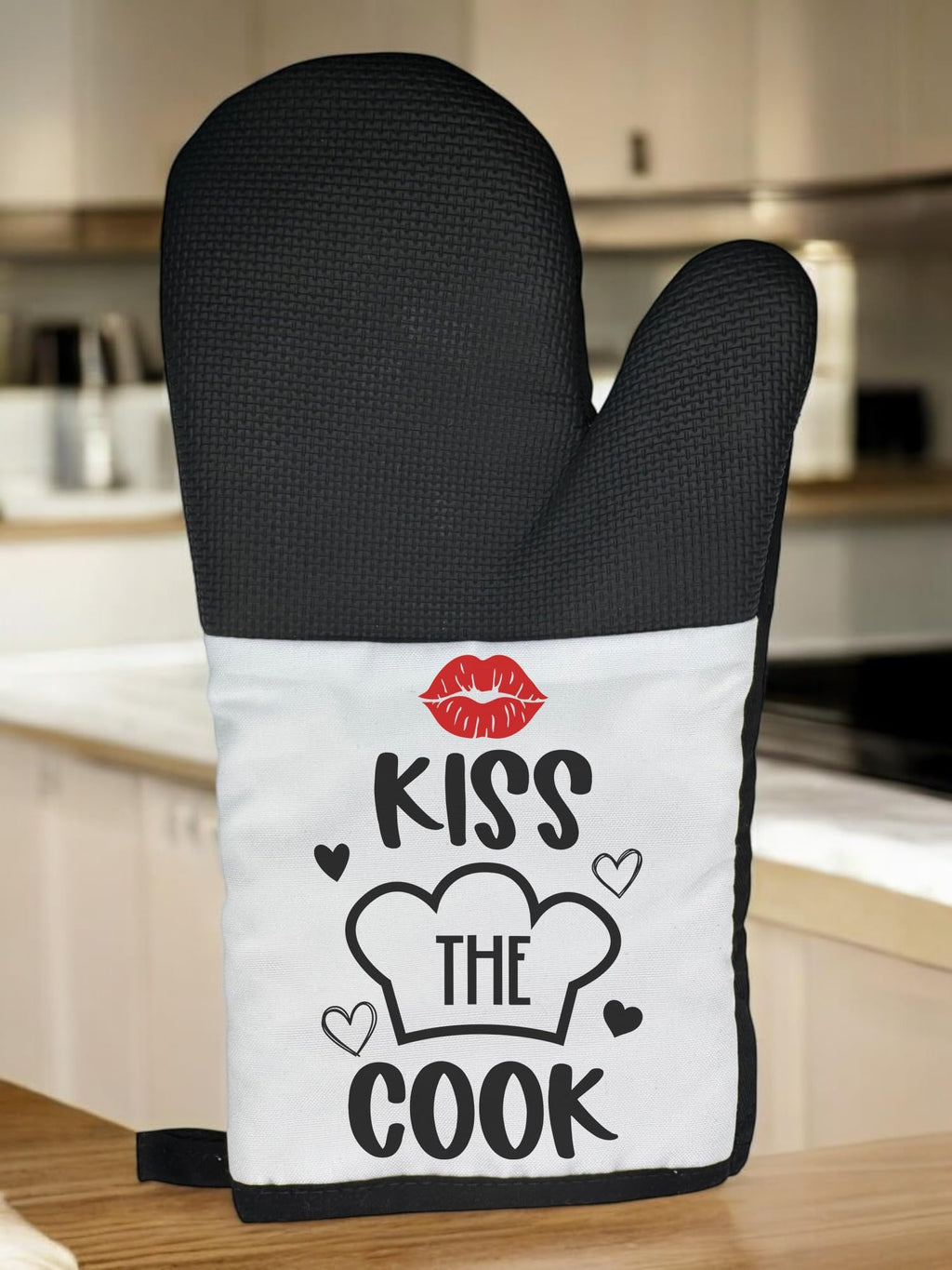 Kiss The Cook Kitchen Oven Mit Present Gift Idea Chritstmas