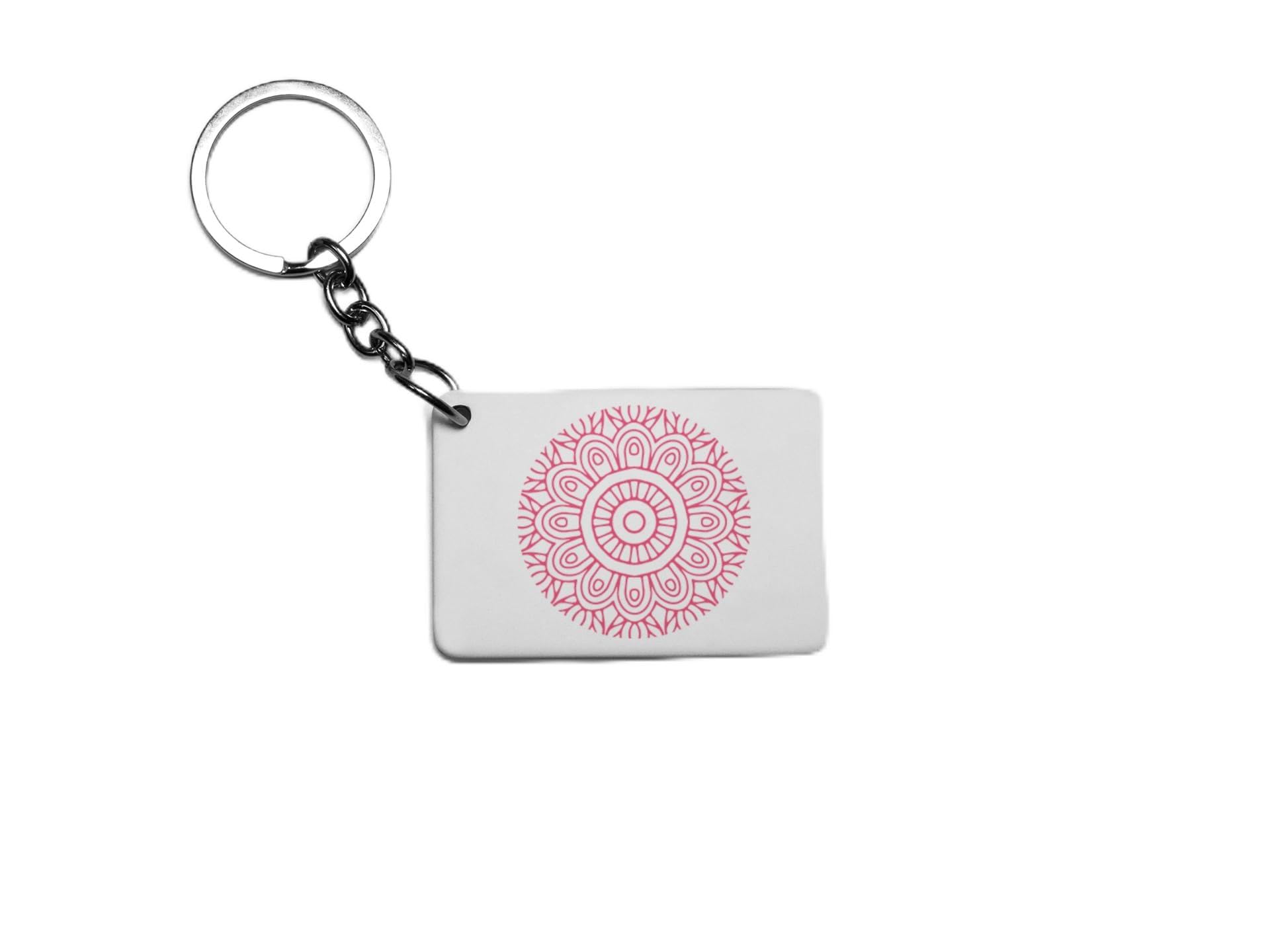Pink Flower Key Ring
