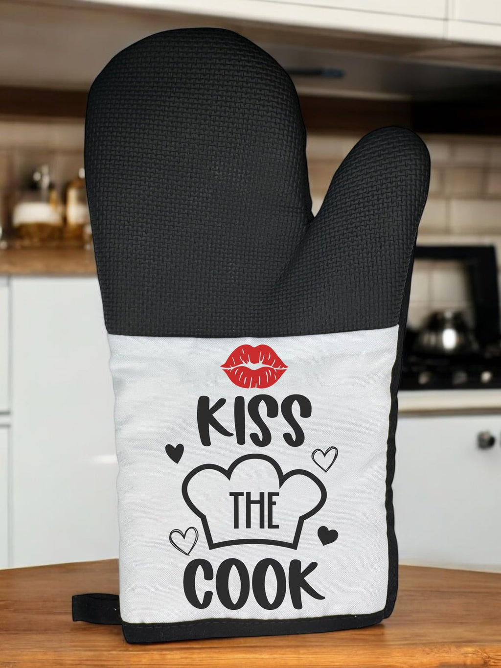 Kiss The Cook Kitchen Oven Mit Present Gift Idea Chritstmas