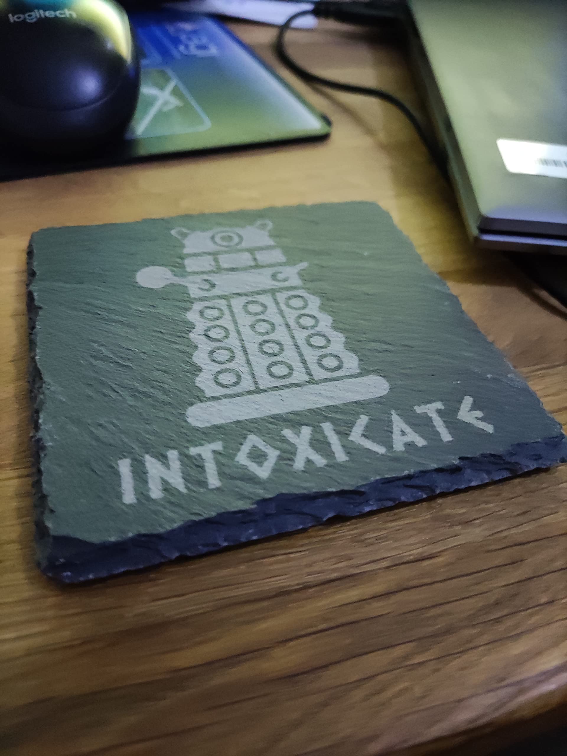 INTOXICATE DOCTOR WHO DALEK INSPIRED BEER MAT DRINK COASTER
