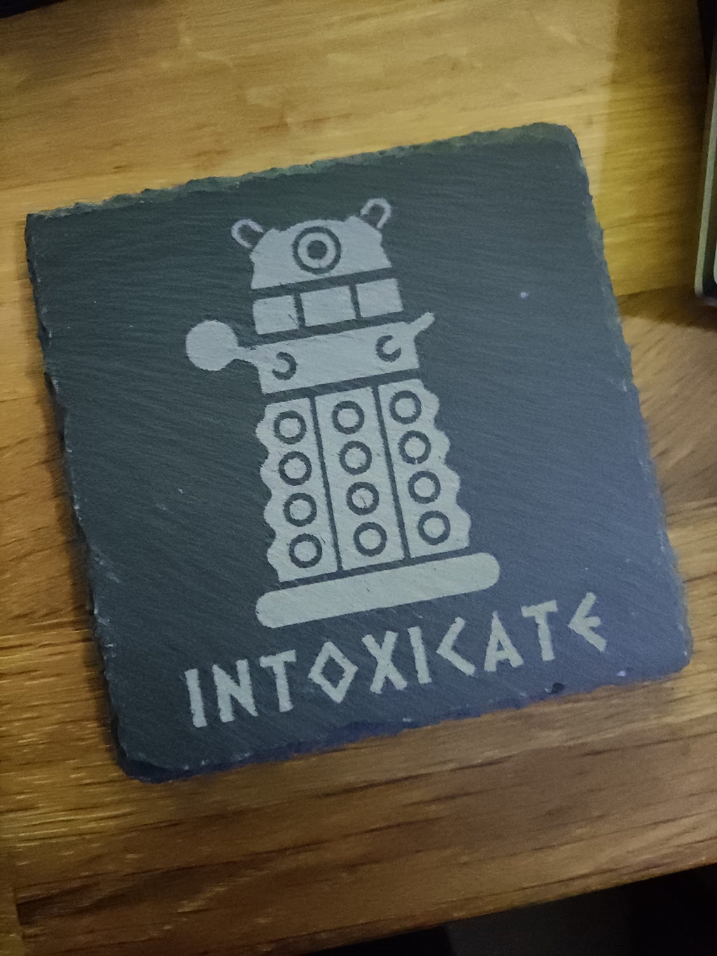 INTOXICATE DOCTOR WHO DALEK INSPIRED BEER MAT DRINK COASTER