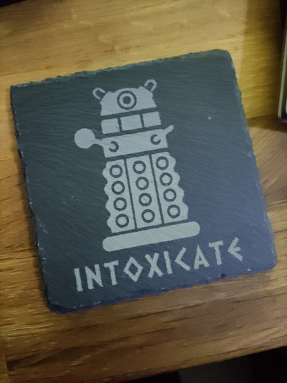 INTOXICATE DOCTOR WHO DALEK INSPIRED BEER MAT DRINK COASTER