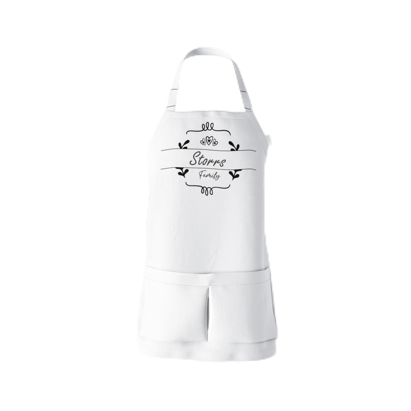 Personalised Apron 2 Line Of Text Wreath Apron